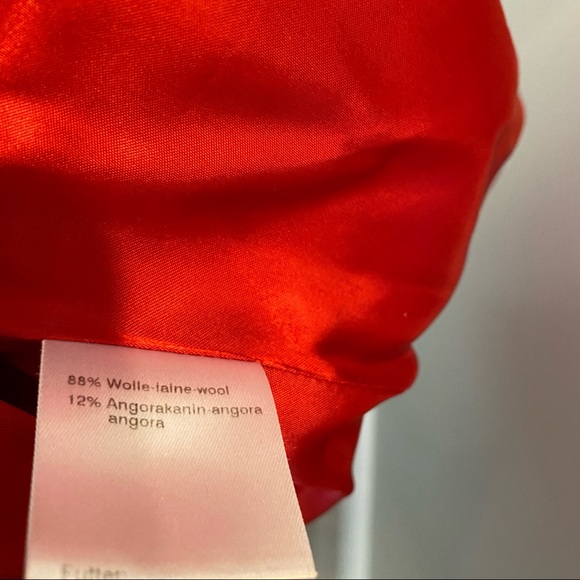 Akris Punto red wool/angora double breasted pea coat - Picture 9 of 9